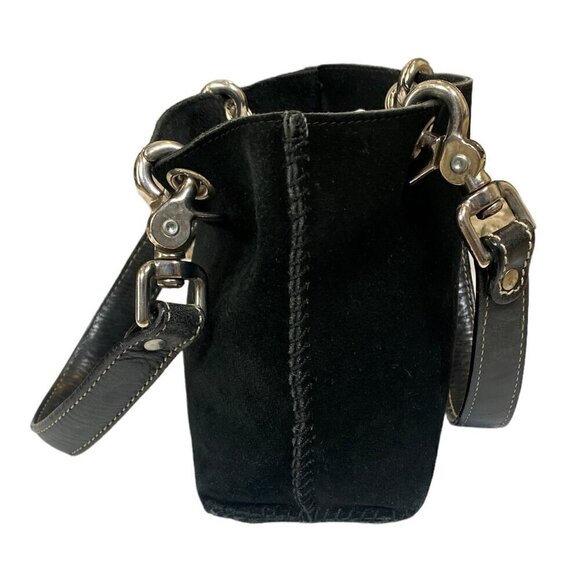IMPERIO jp Gamini Mini Suede Bag With Topstitching in Black 289K - Picture 9 of 10